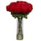 2.5ft. Giant Rose Silk Flower Arrangement in Glass Cylinder Vase